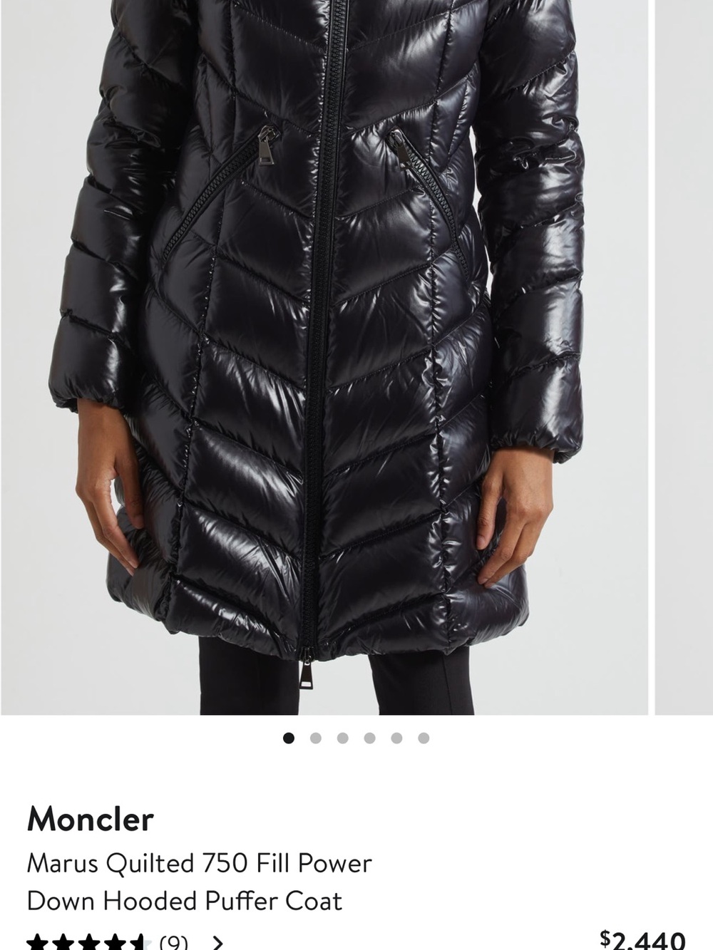 Moncler Dark Navy Quilted Hooded Long Puffer Coat - Picture 12 of 12